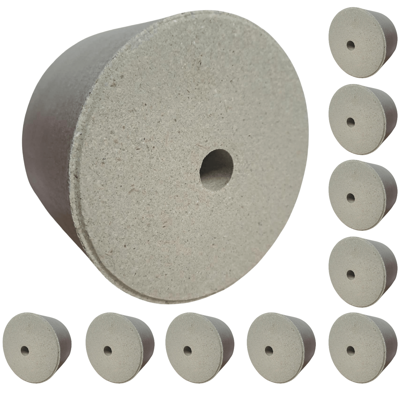 Gold Tree Organics round grey horse lick blocks with central hole set of ten natural horse supplement for respiratory health