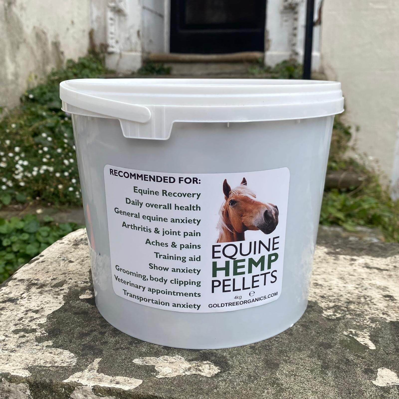 Gold Tree Organics Equine Hemp Pellets for general health and anxiety relief in horses