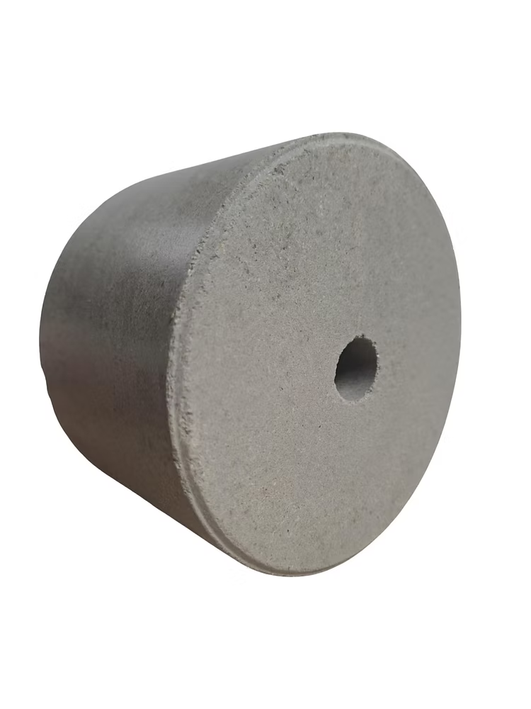 Gold Tree Organics kaolinite clay digestion supplement lick block for livestock with central hole grey