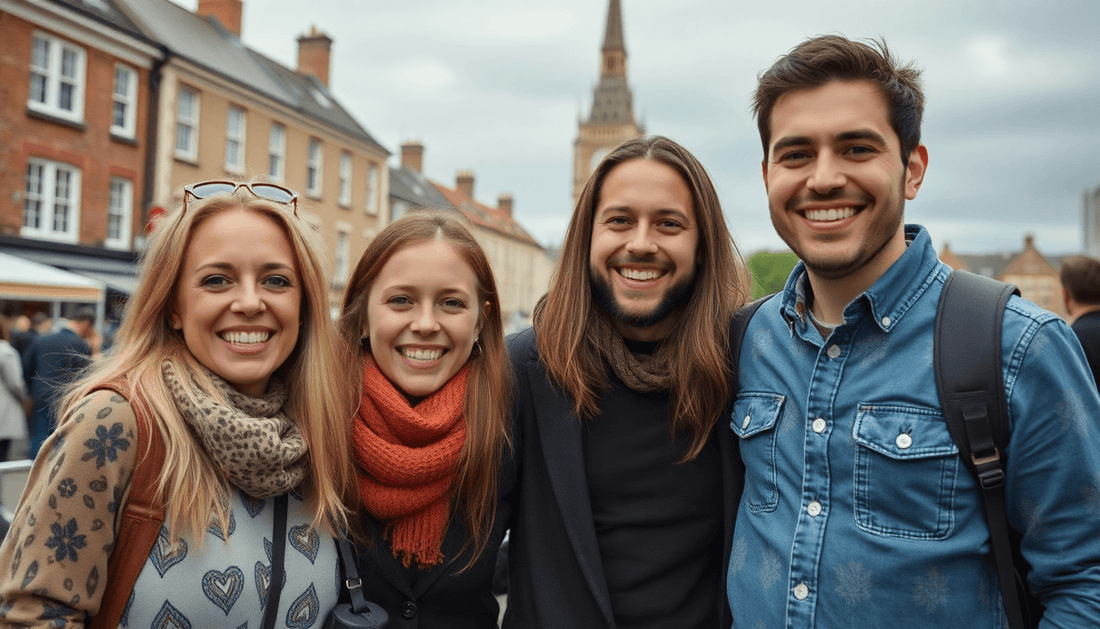Group of friends enjoying a market day while exploring creative ways to use CBD oil