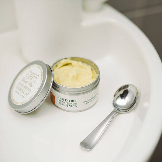 CBD balm and oil in a calm flat-lay for a CBD and anxiety guide