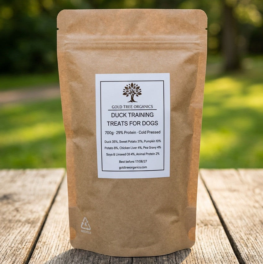 Cold pressed duck training treats for dogs